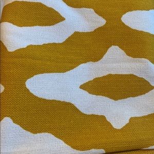 Yellow and white curtains